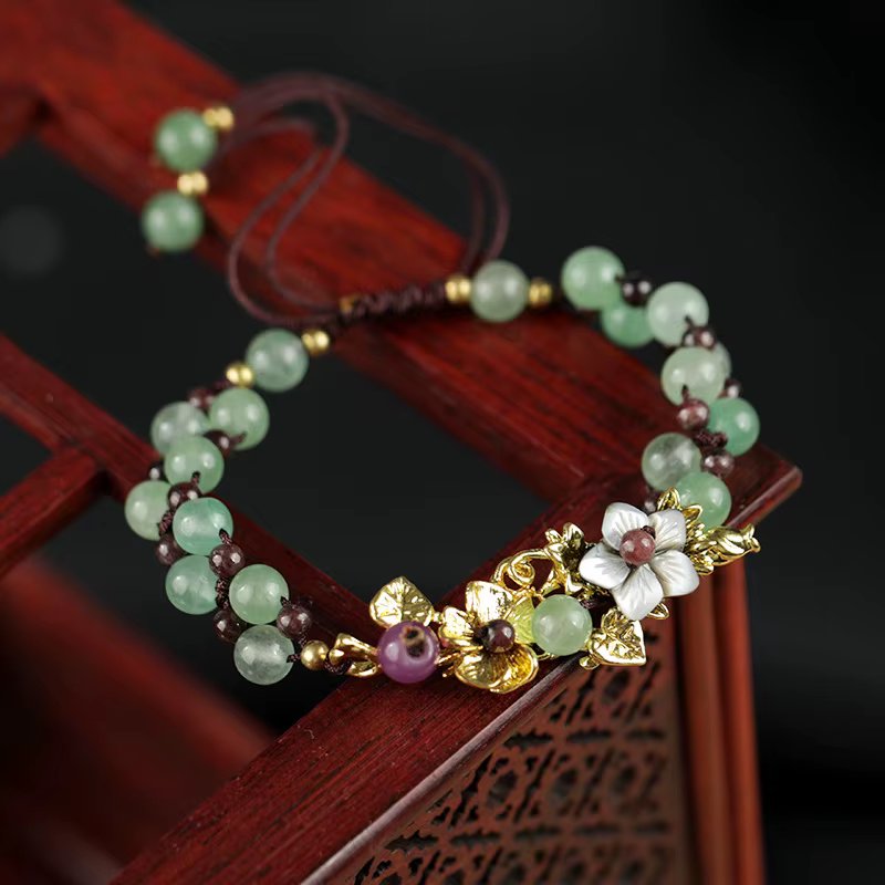 Bracelet en perles d'aventurine pour femmes