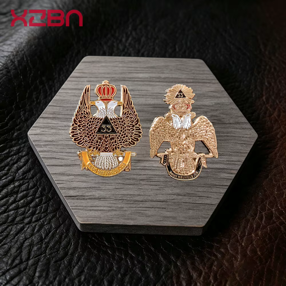 Broche Maçonnique Aigle à Double Tête