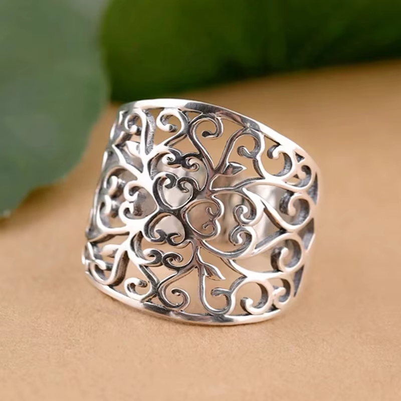 Huitan – bague esthétique ajourée pour femmes
