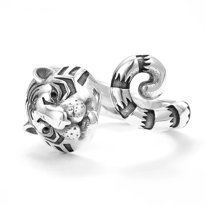 Bague tigre dominatrice pour homme