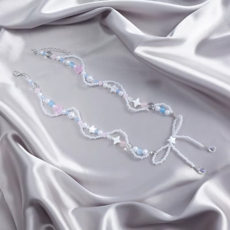Chaîne clavicule en perles délicates