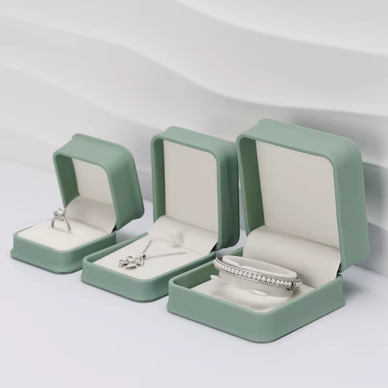 Oirlv-Boîte à bijoux en cuir vert de luxe