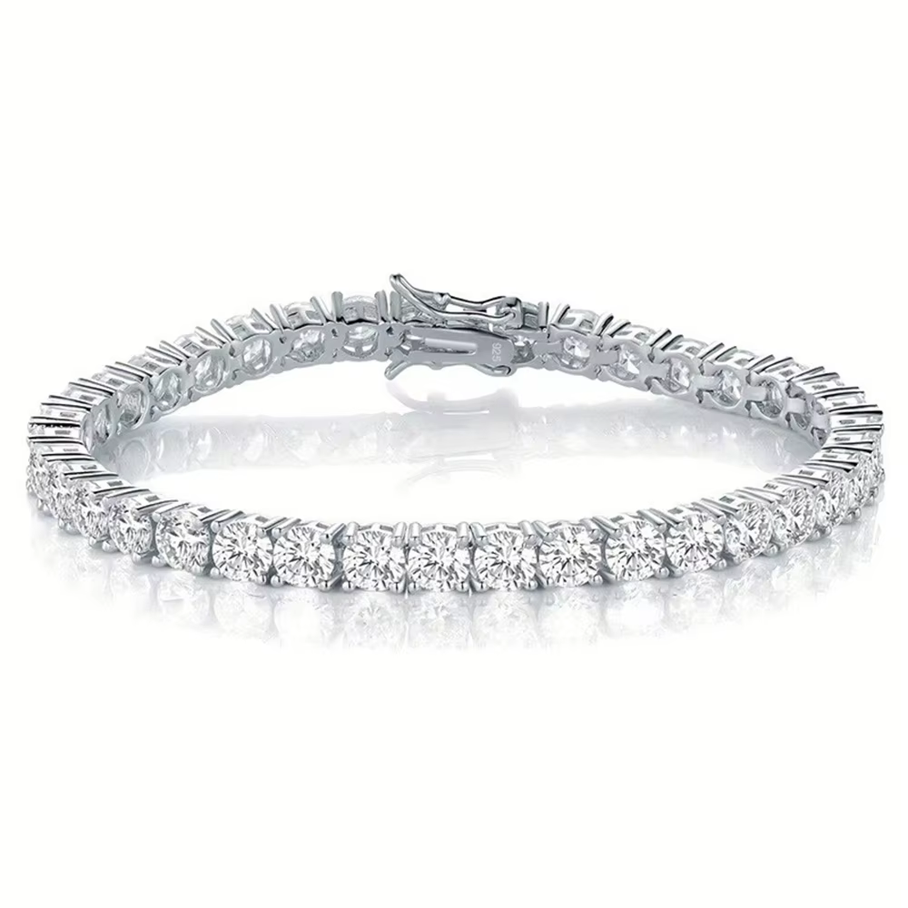 Commandes personnalisées-chaîne en laiton, boucles d'oreilles, pendentif, bijoux à la mode Hiphop Rock, pierres complètes, Bracelet de Tennis, collier pour femmes/hommes