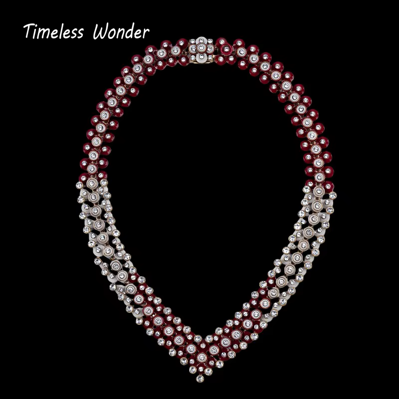 Intemporel merveille fantaisie émail Zircon Art déco collier femmes concepteur bijoux Rare haut Vintage luxe coffret cadeau médiéval 2614