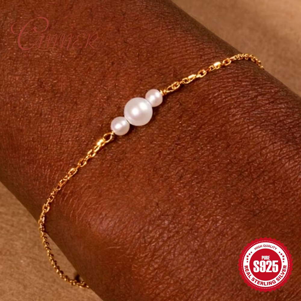 CANNER – bracelet en argent Sterling 925 avec perles exquises et chaleureuses