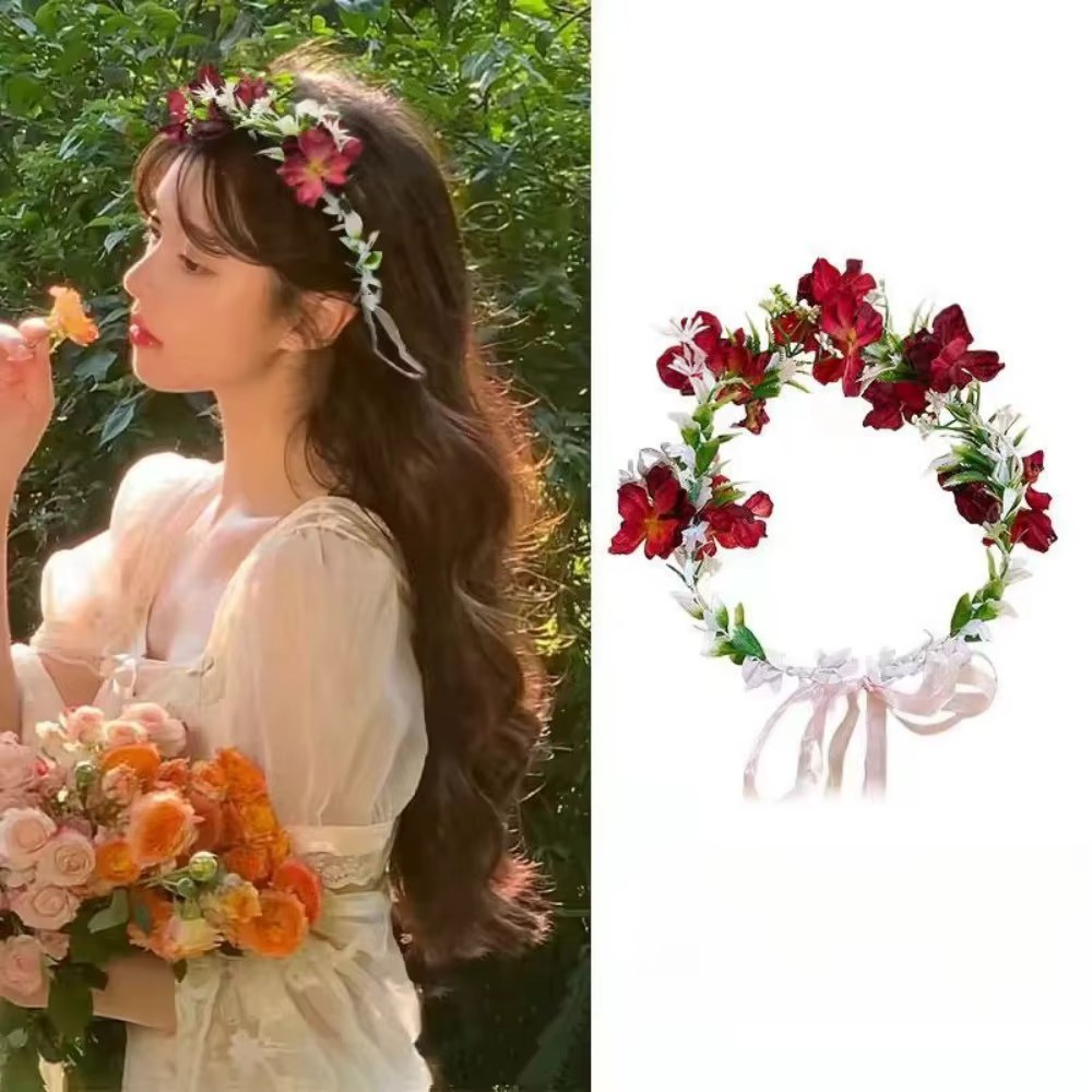 Coiffure couronne florale de Style bohème pour femmes