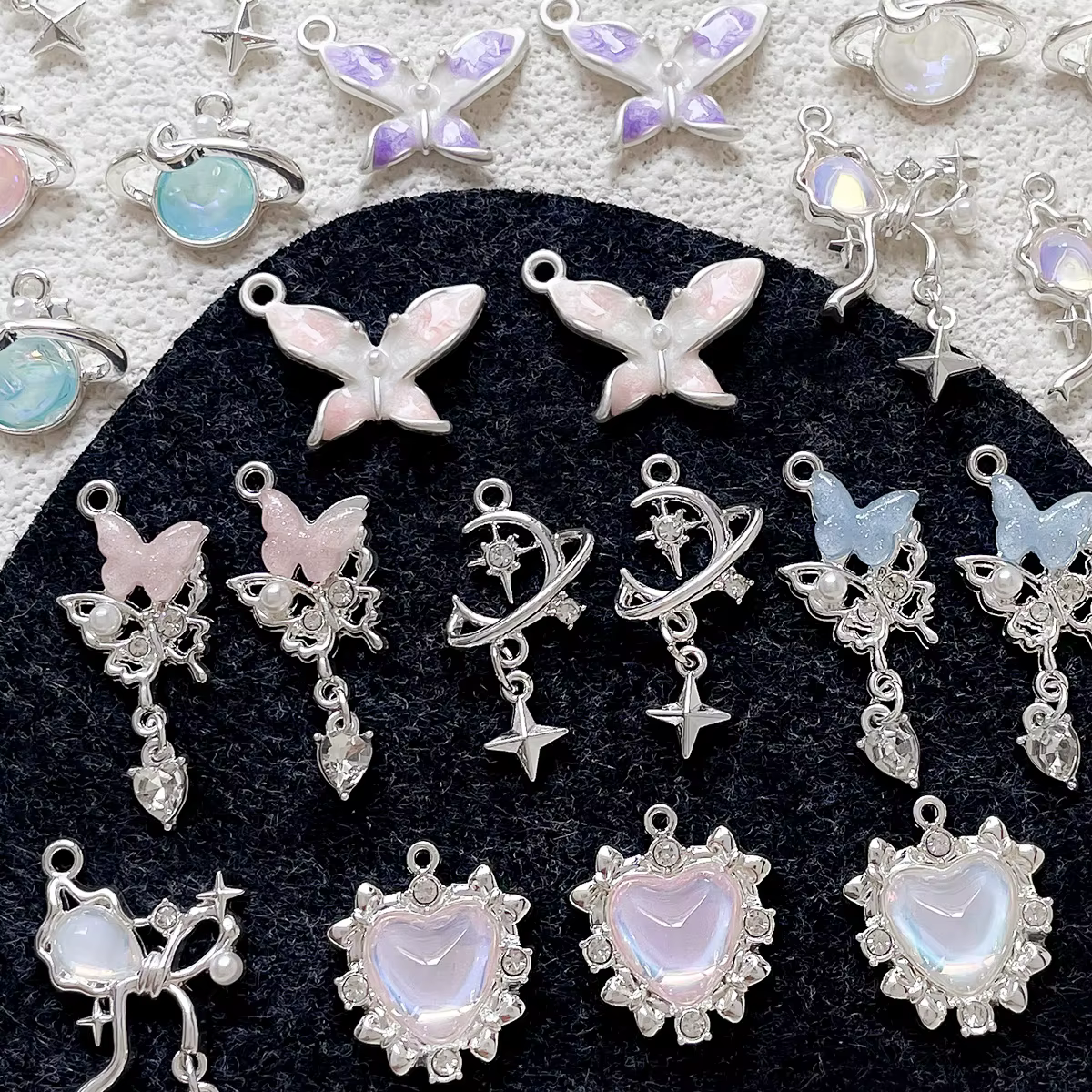 Pendentif en alliage Dreamstar planète lune papillon