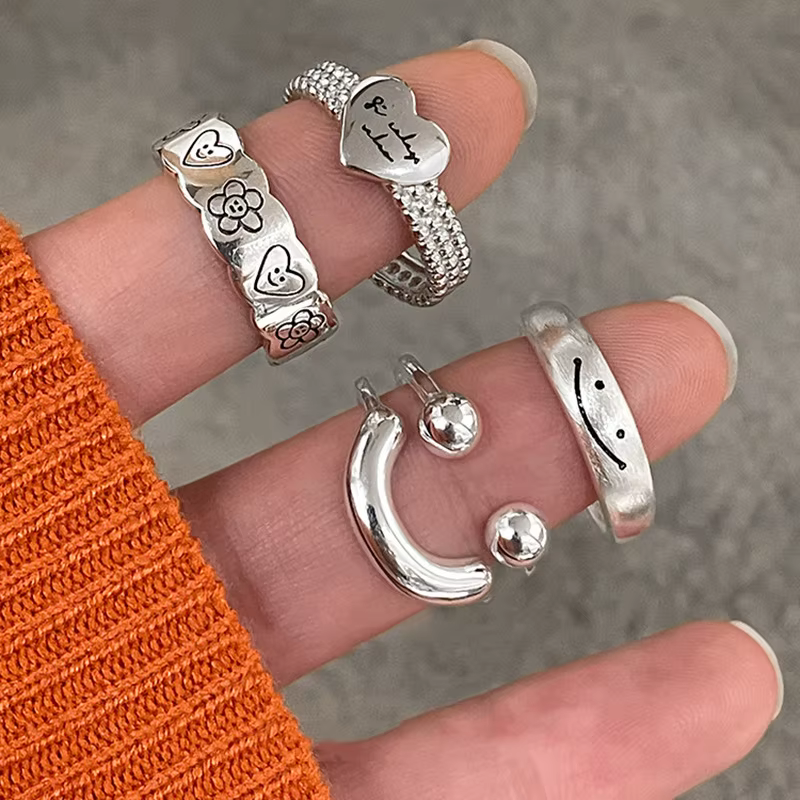 Bague en forme de sourire pour femmes