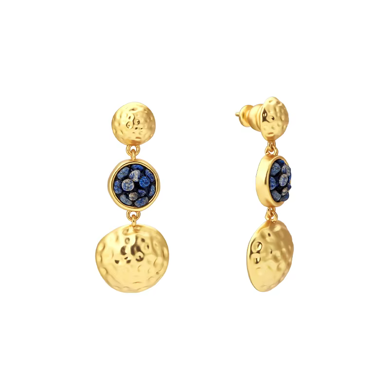 Boucles d'oreilles pendantes en laiton pour femmes