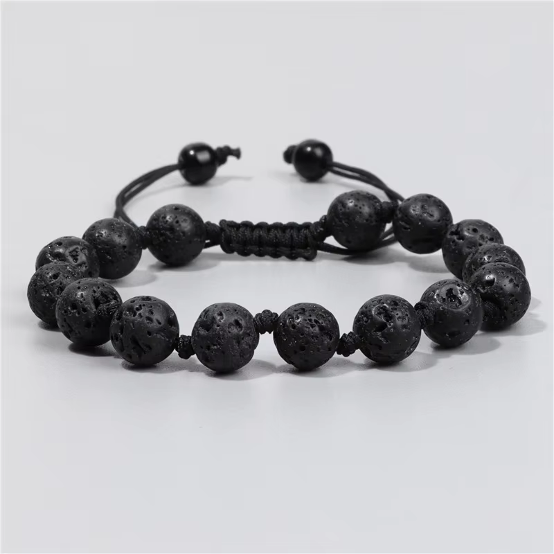 Bracelet tressé en pierre naturelle pour hommes et femmes