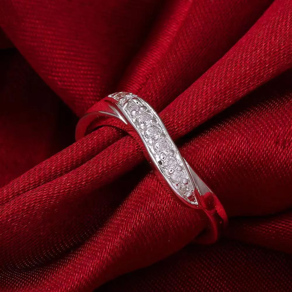 Bagues en argent Sterling 925 et cristal pour femmes