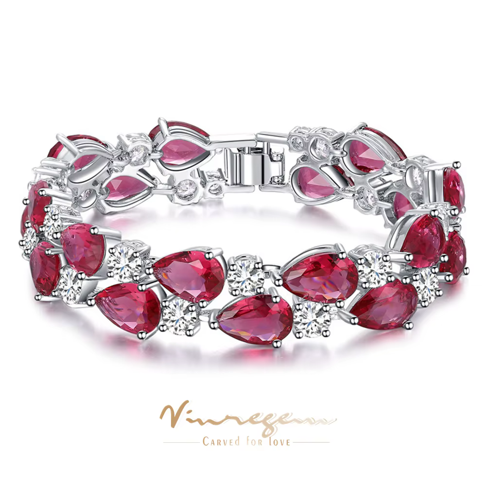 Bracelets Vinregem Bohemia en pierres précieuses (rubis