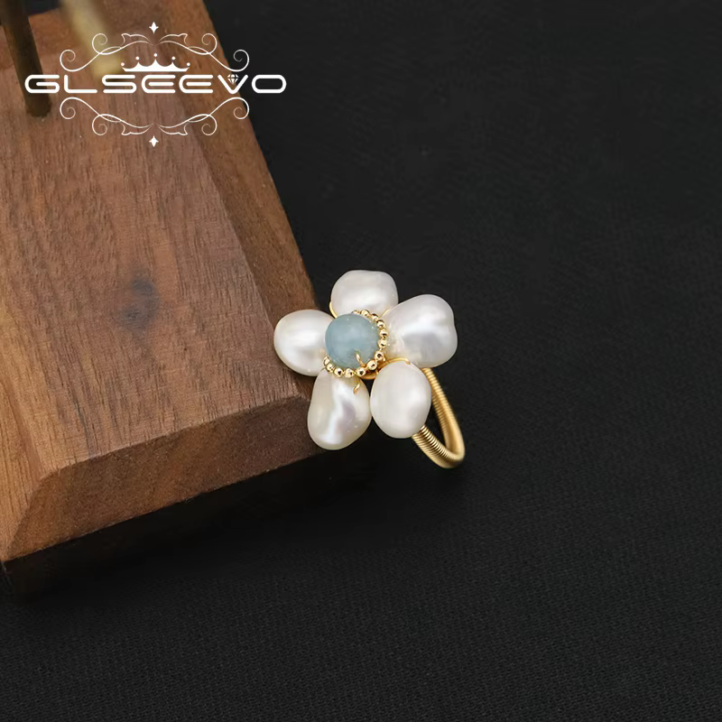 Bague Fleur en Perles de Tahiti Naturelles pour Femme