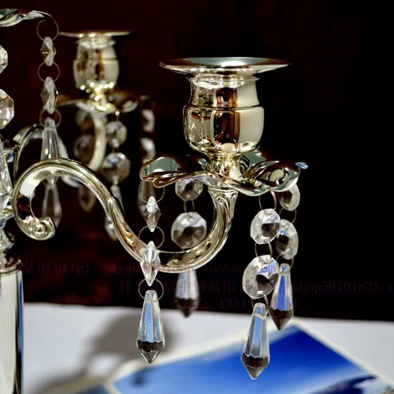 Creative Silver Romantic Leon Day-Bougeoir en cristal de verre