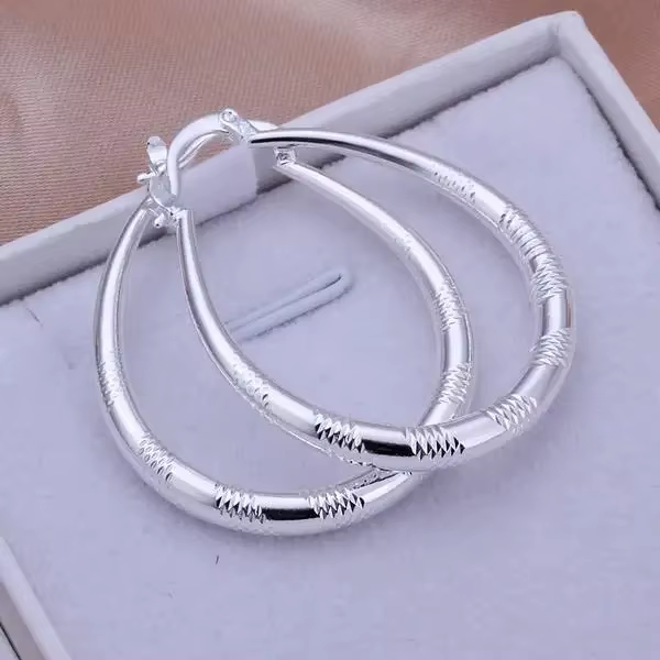 Belle boucle d'oreille en argent regardé 925 pour femme