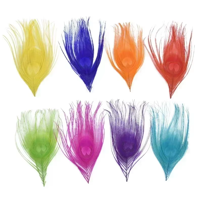 10 Pièces de Plumes de Paon Colorées pour la Création de Bijoux