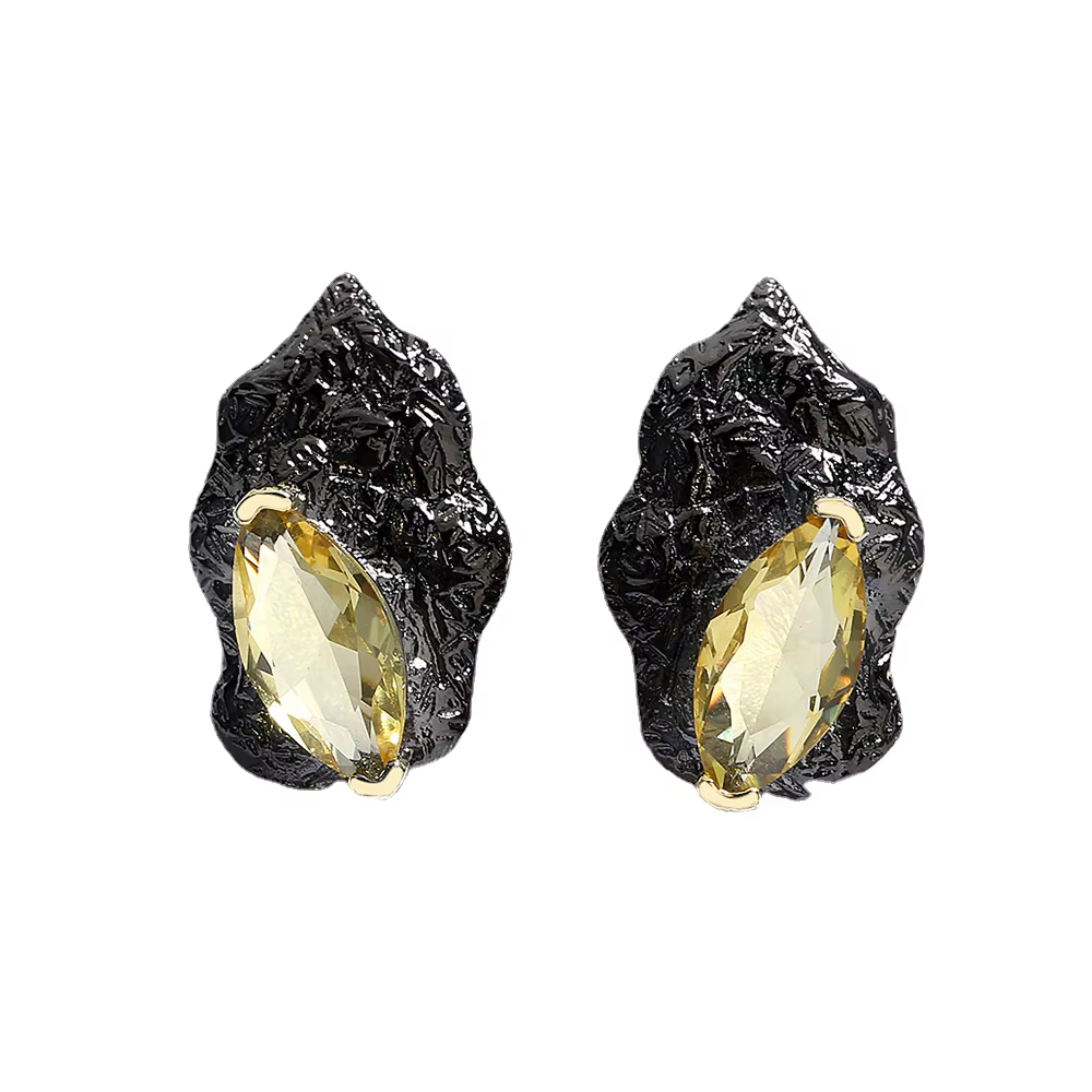 Ensemble de bijoux en or noir italien pour femme
