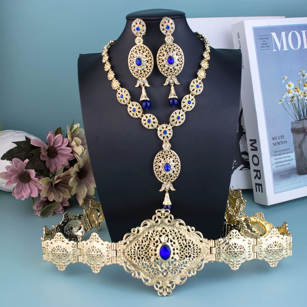 Sunspicems-Ensemble de bijoux de mariée chic