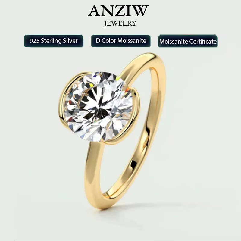 Bague de mariage plaquée or 18 carats