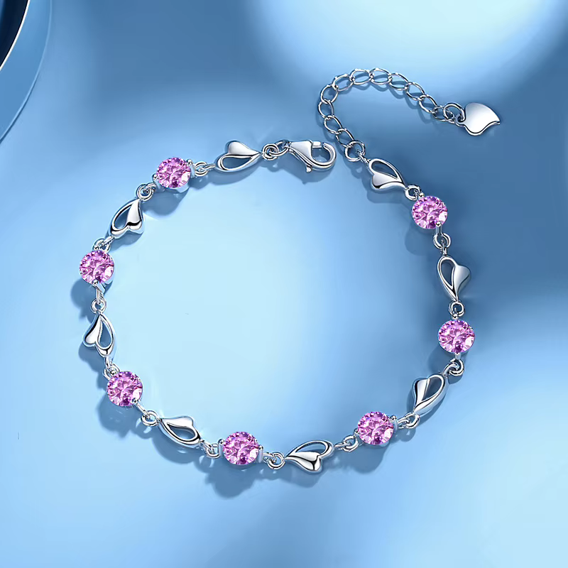 Bracelet d'amour en argent sterling S925 de luxe