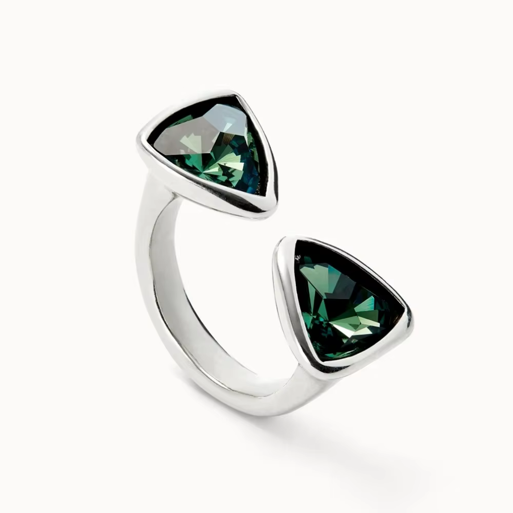 Bague ouverte en Zircon coloré