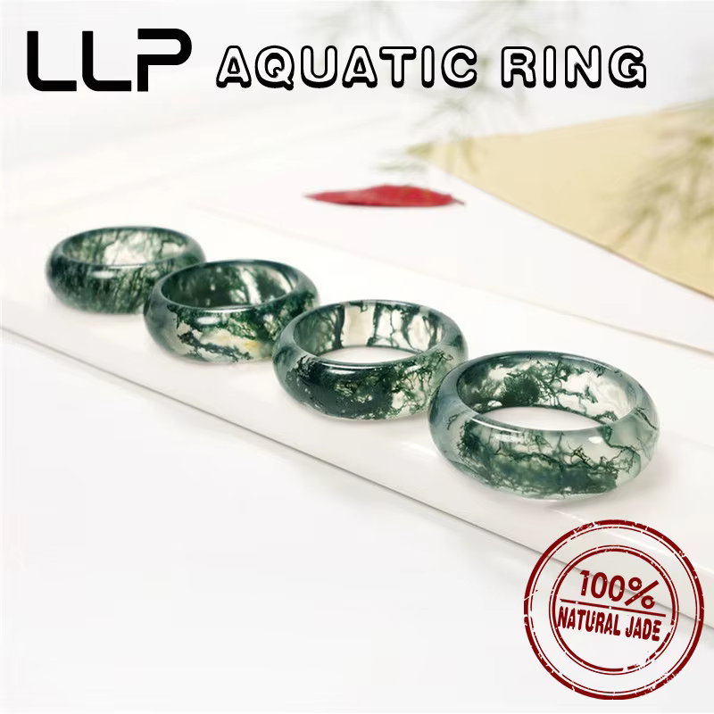 Bague en émeraude aqua naturelle pour couples