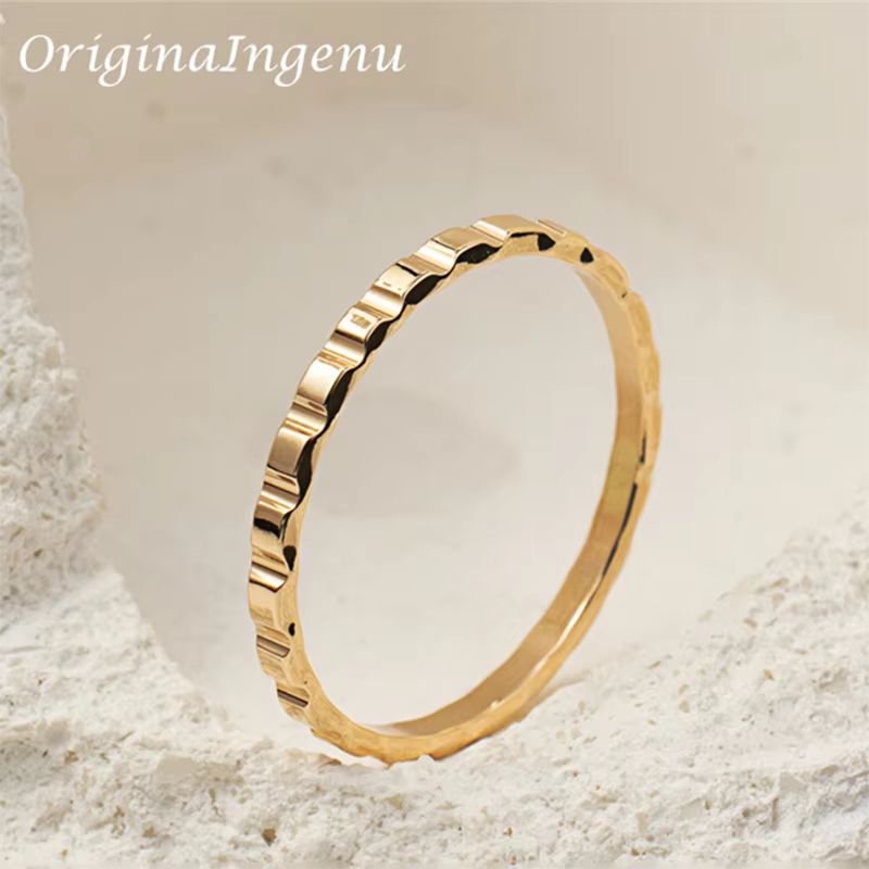 Bague de bande d'optique remplie d'or 14 carats