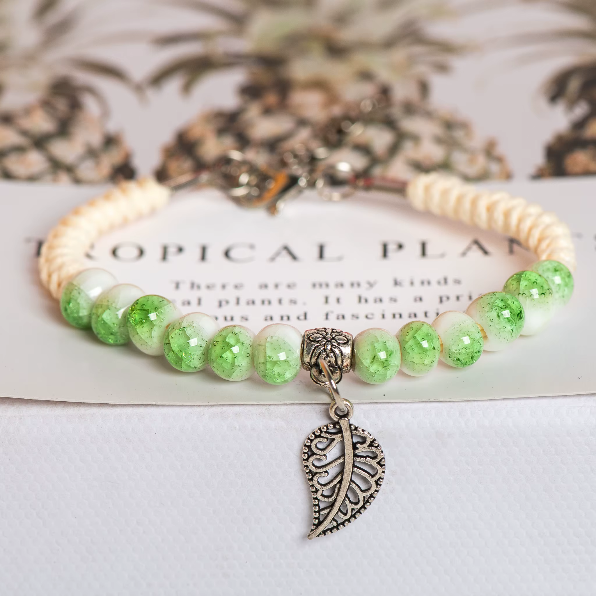 Bracelet de Perles en Céramique pour Femme