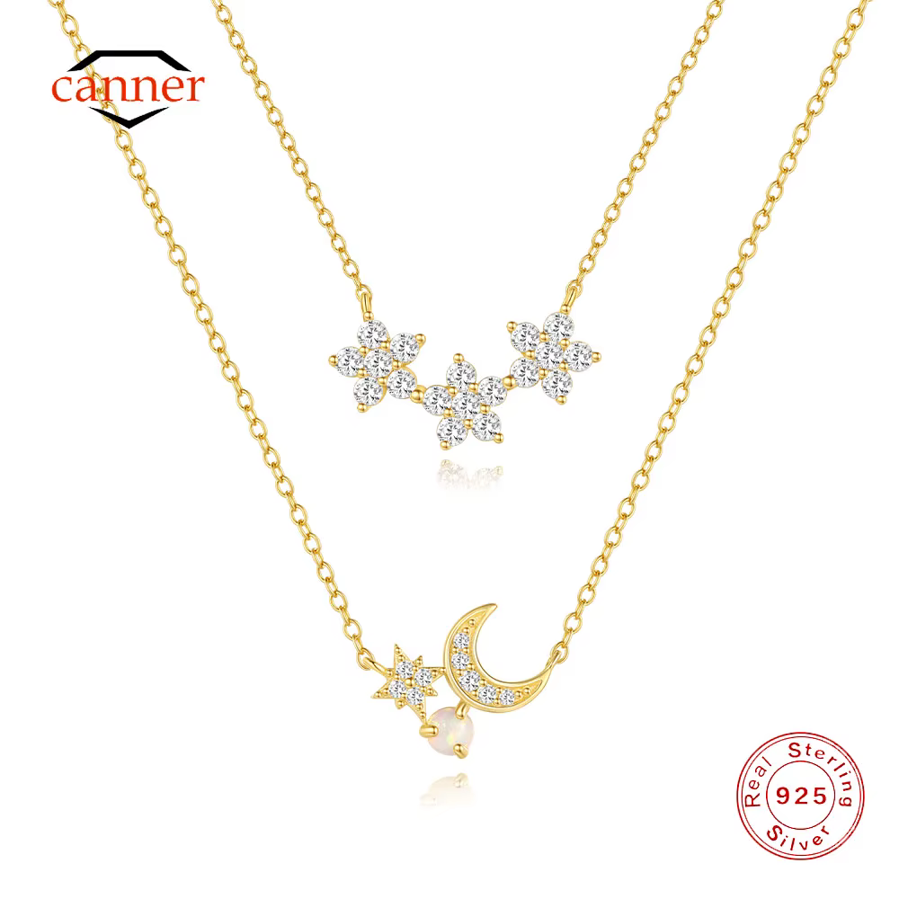 CANNER – colliers classiques en argent Sterling 925 pour femmes