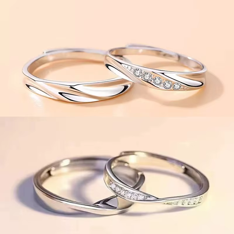 Mobius – bagues de Couple lisses
