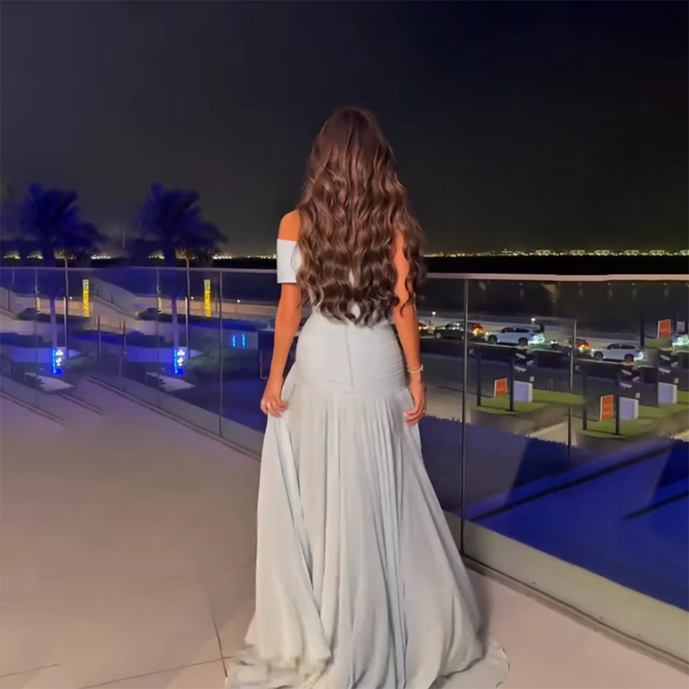 Robe de soirée bleu clair