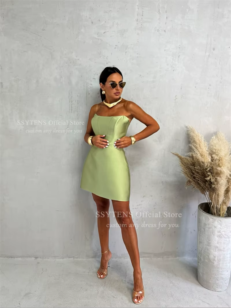 SSYTENS – robe de soirée de mariage courte et élégante