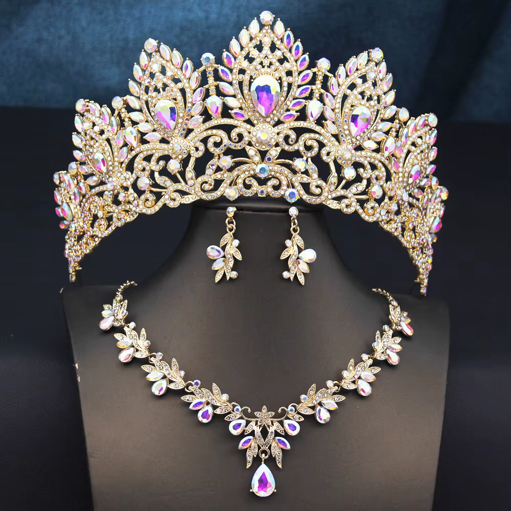 Parures de bijoux de mariée en 11 couleurs