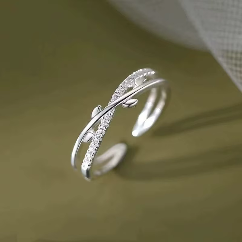 Bague carrée pour femme en argent 925 pur