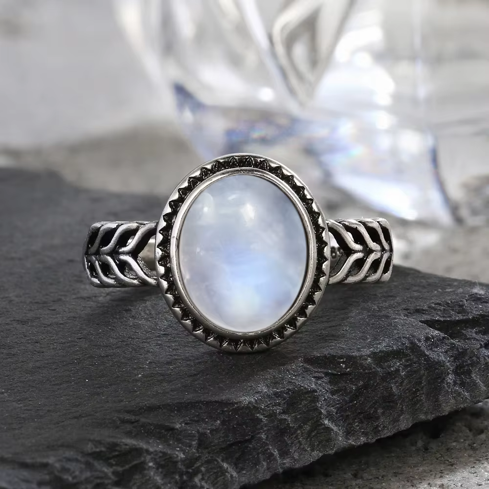 Bague ovale en argent Sterling 925