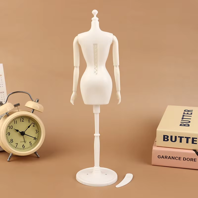 Forme de robe de poupée modèle humanoïde, support de mannequin de poupée 1:6, Support d'affichage de robe de mariée de maison de poupée