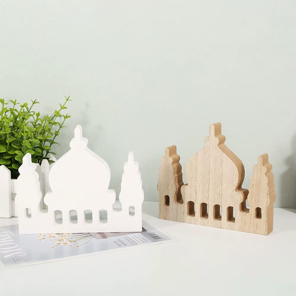 Ornements en bois EID Mubarak 2026