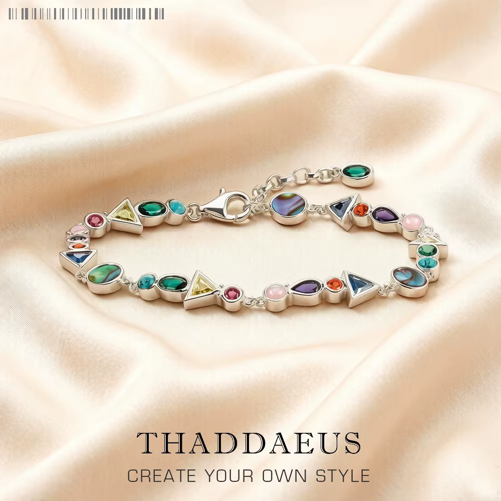 Paradise Journey – Bracelets à maillons colorés en argent Sterling 925