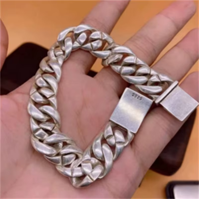 Jia Le/Bracelet Torsadé en Argent Tibétain