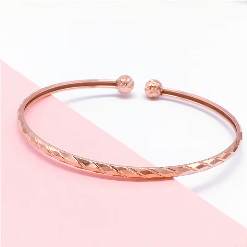 Bracelet en or rose 14 carats plaqué or violet étincelant pour femme