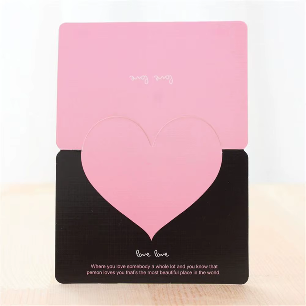 Carte de vœux de mariage en forme de cœur