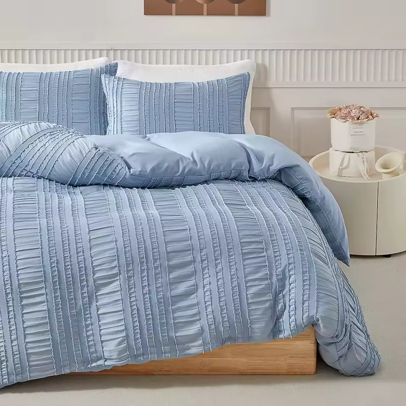 2/3 pièces Style bohème housse de couette ensemble touffeté rayure doux pour la peau