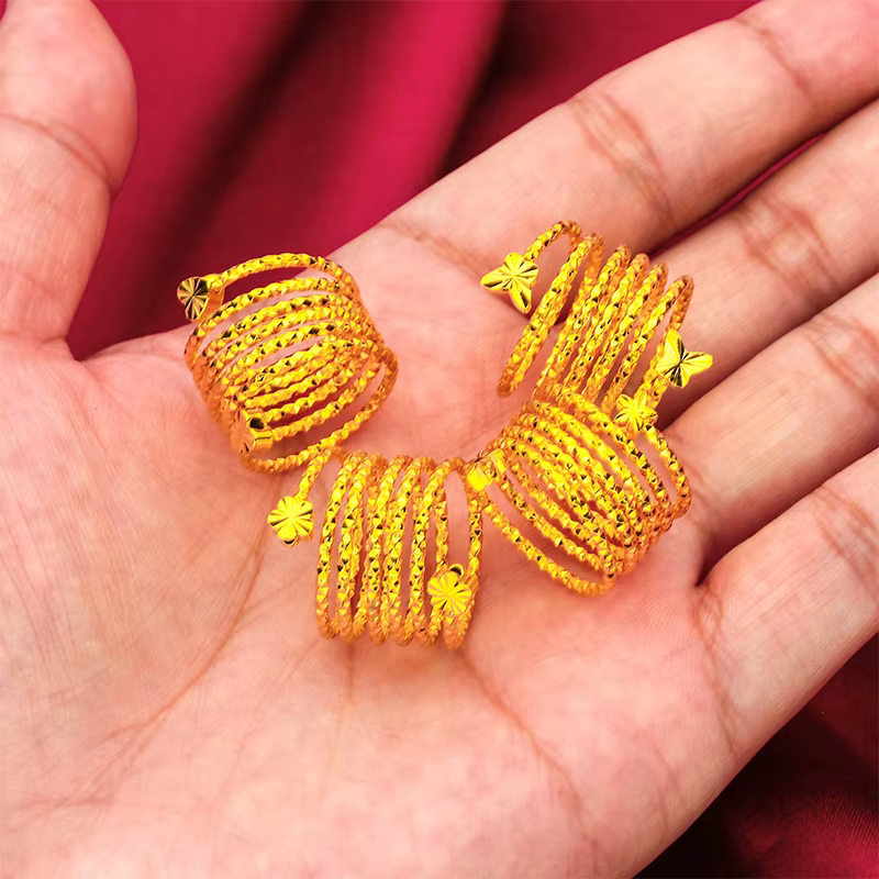 Bague à fleurs en spirale de dubaï pour femmes brésiliennes