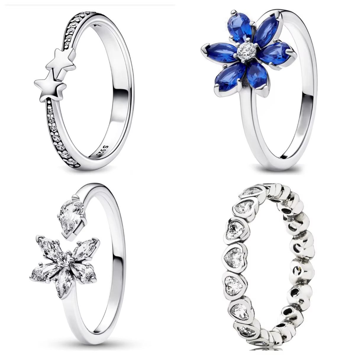 Bague minimaliste de luxe en argent sterling S925