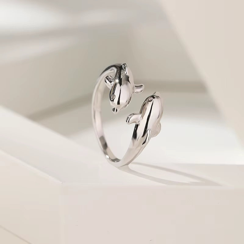 Bague à Double dauphin pour femme