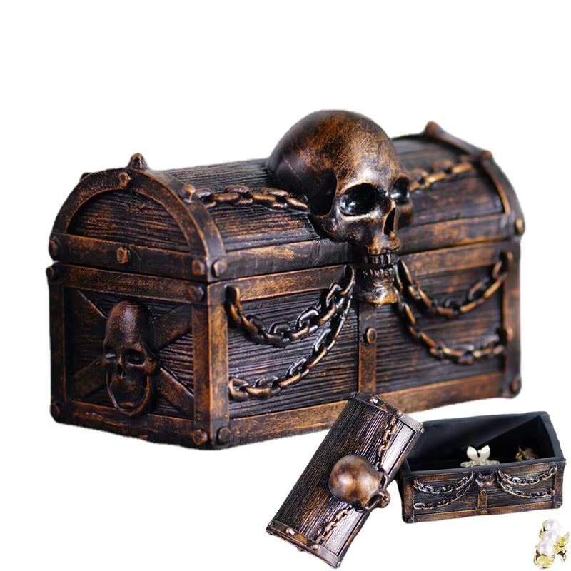 Wisure-Boîte de rangement gothique en résine pour bijoux