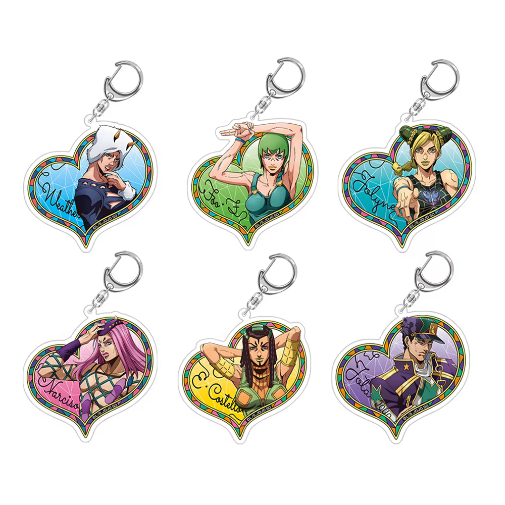 JoJo's Bizarre Jolyne Cujoh Ermes Costello Foo combattants rapport météo Narciso Anasui Jotaro Kujo acrylique porte-clés pendentif décor