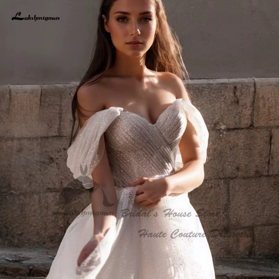 Yanshmigown-Robes longues scintillantes pour mariage à la plage de Rotterdam Kly