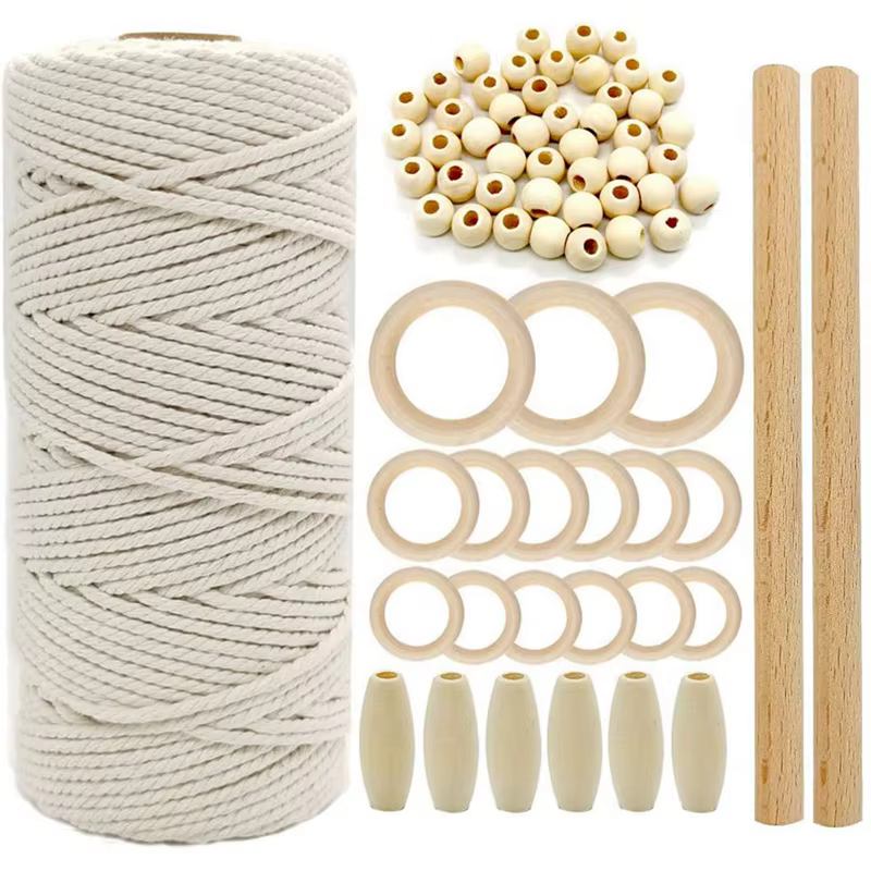1 ensemble de cordes en coton pour macramé