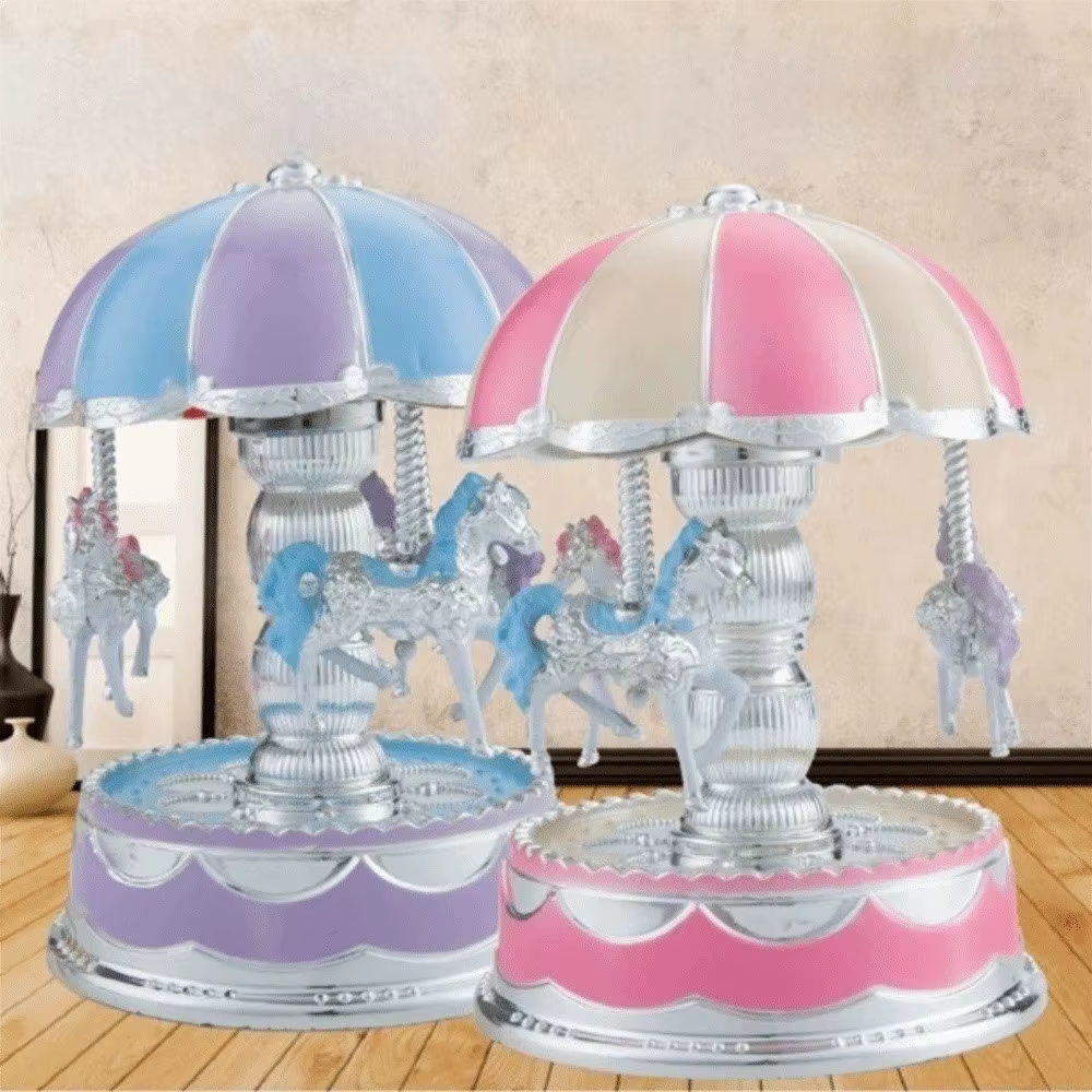 Boîte à musique de carrousel romantique et exquise